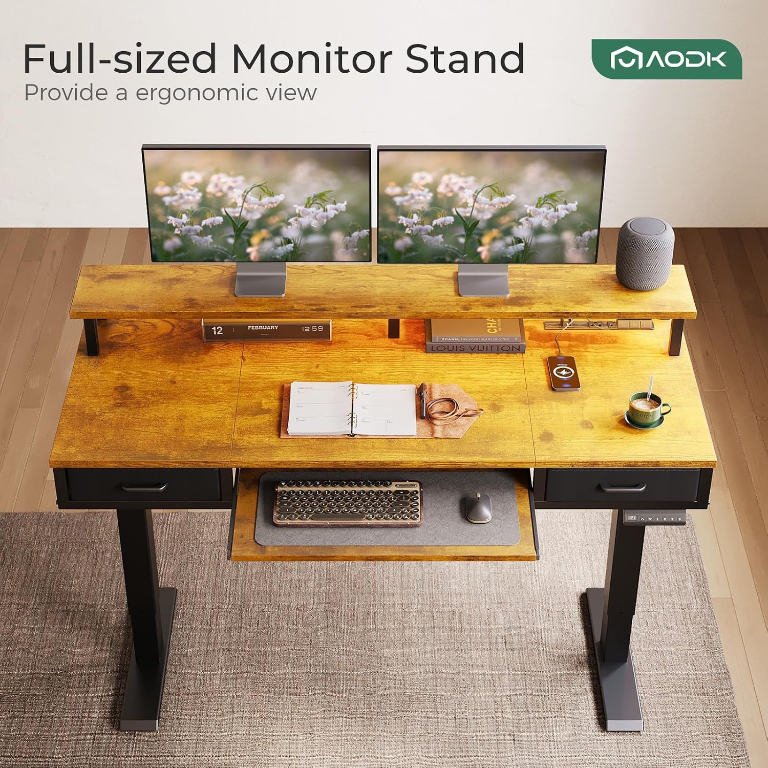 Thumbnail 4 de AODK d4f3f40d-1e2c-471e-a722-e216c15f2791 55-Inch Electric Standing Desk