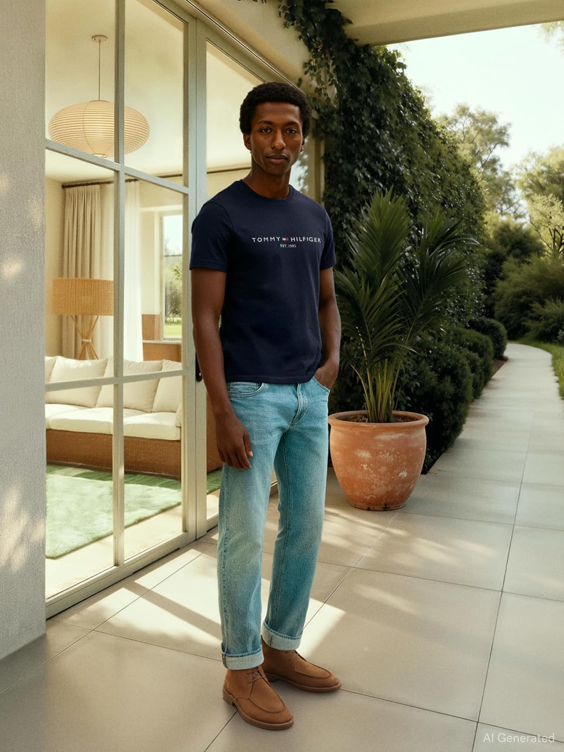 Thumbnail 3 de Tommy Hilfiger CORE TOMMY LOGO TEE - Camiseta Hombre Azul 🕶
