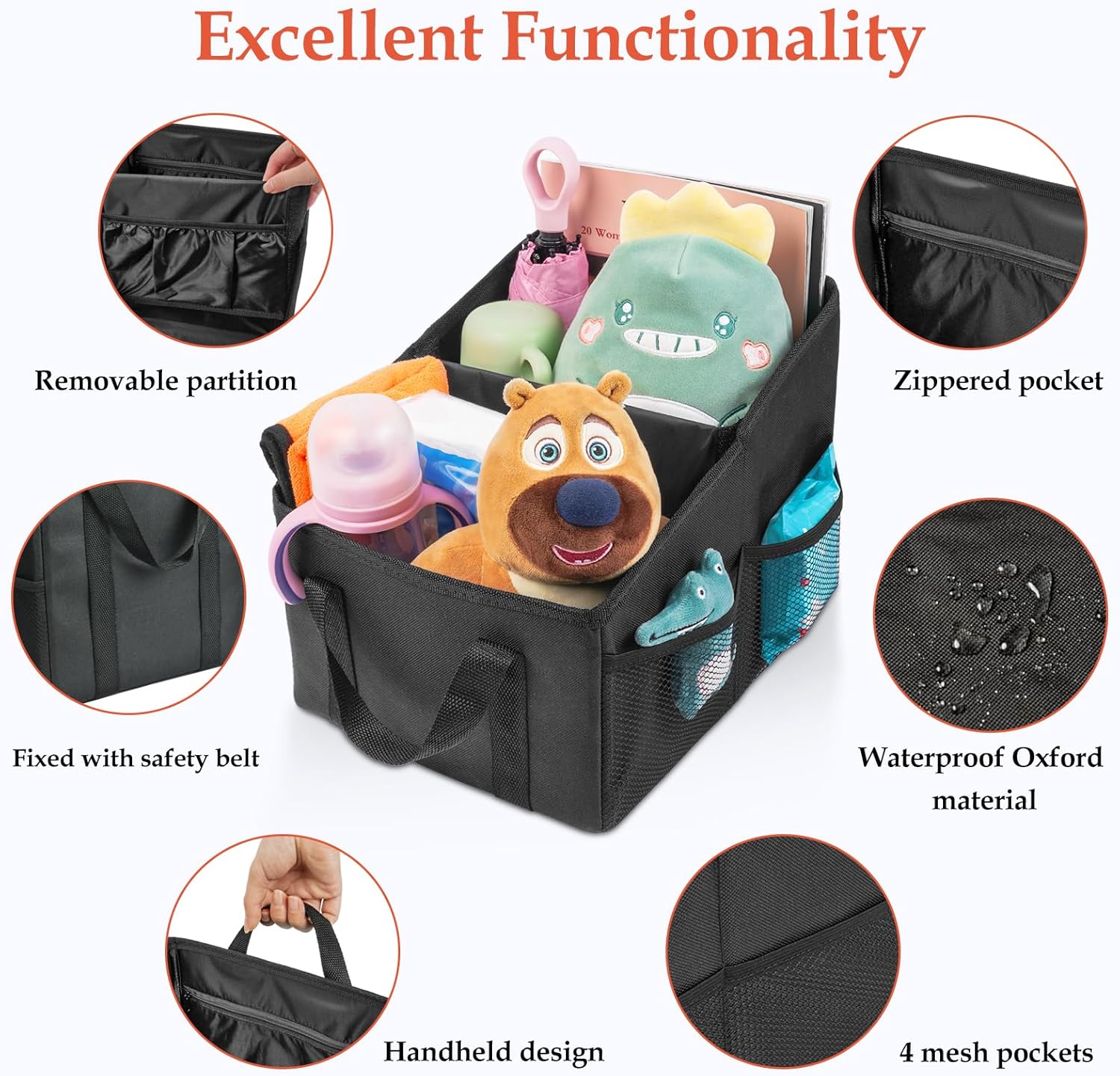 Thumbnail 2 de URAQT Car Organiser 1-piece for Front or Back Seat