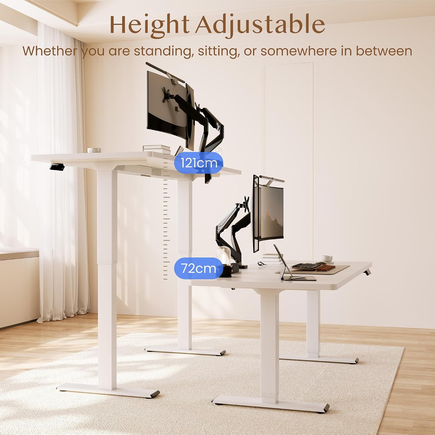 Thumbnail 2 de FLEXISPOT Bureau Assis Debout 200×80 cm 2 moteurs