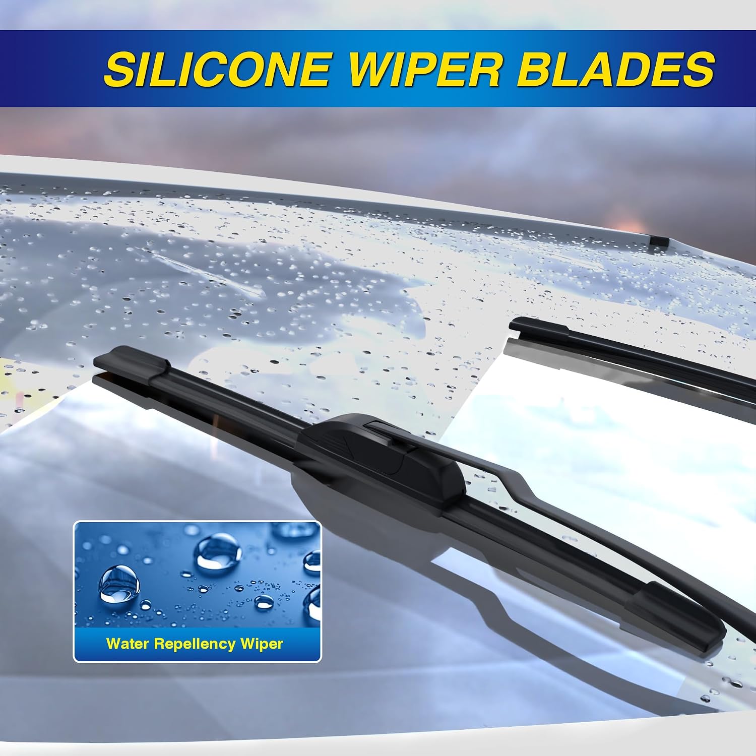 Detalle de 5 PLUS Silicone Windshield Wiper Blades, 3-Pack for Jeep Wrangler JK