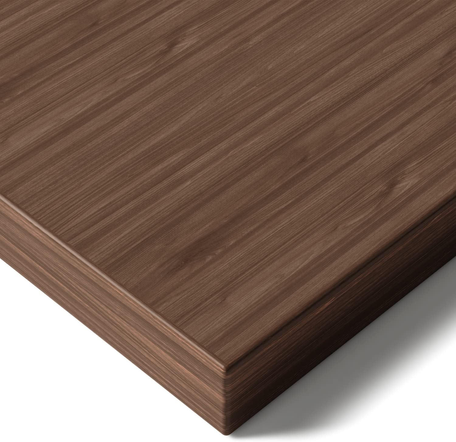 Desktronic Tischplatte 140 x 70 cm (Nussbaum) – 25 mm robust für höhenverstellbare Schreibtische & mehr