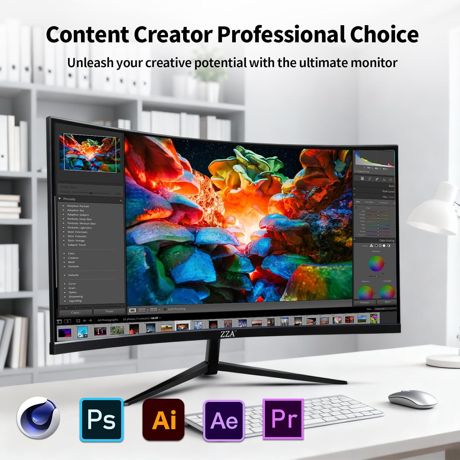 Thumbnail 2 de ZZA 32 Inch 4K UHD Monitor (4K 3840 x 2160) with 60Hz, 100% sRGB, Eye Care, HDMI & DisplayPort