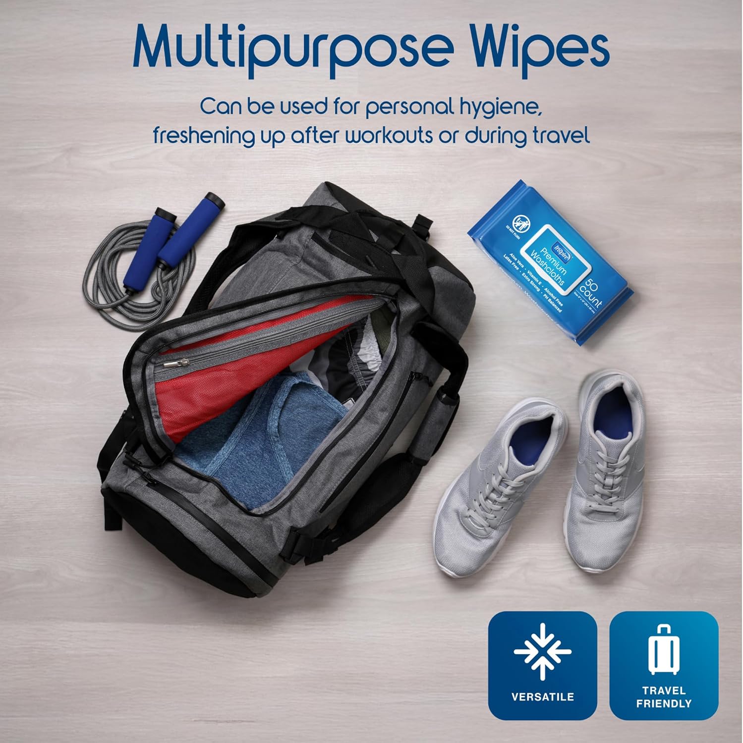 Thumbnail 6 de Inspire Extra Large Adult Wet Wipes for Incontinence & Cleansing (8" x 12", Pack of 8)