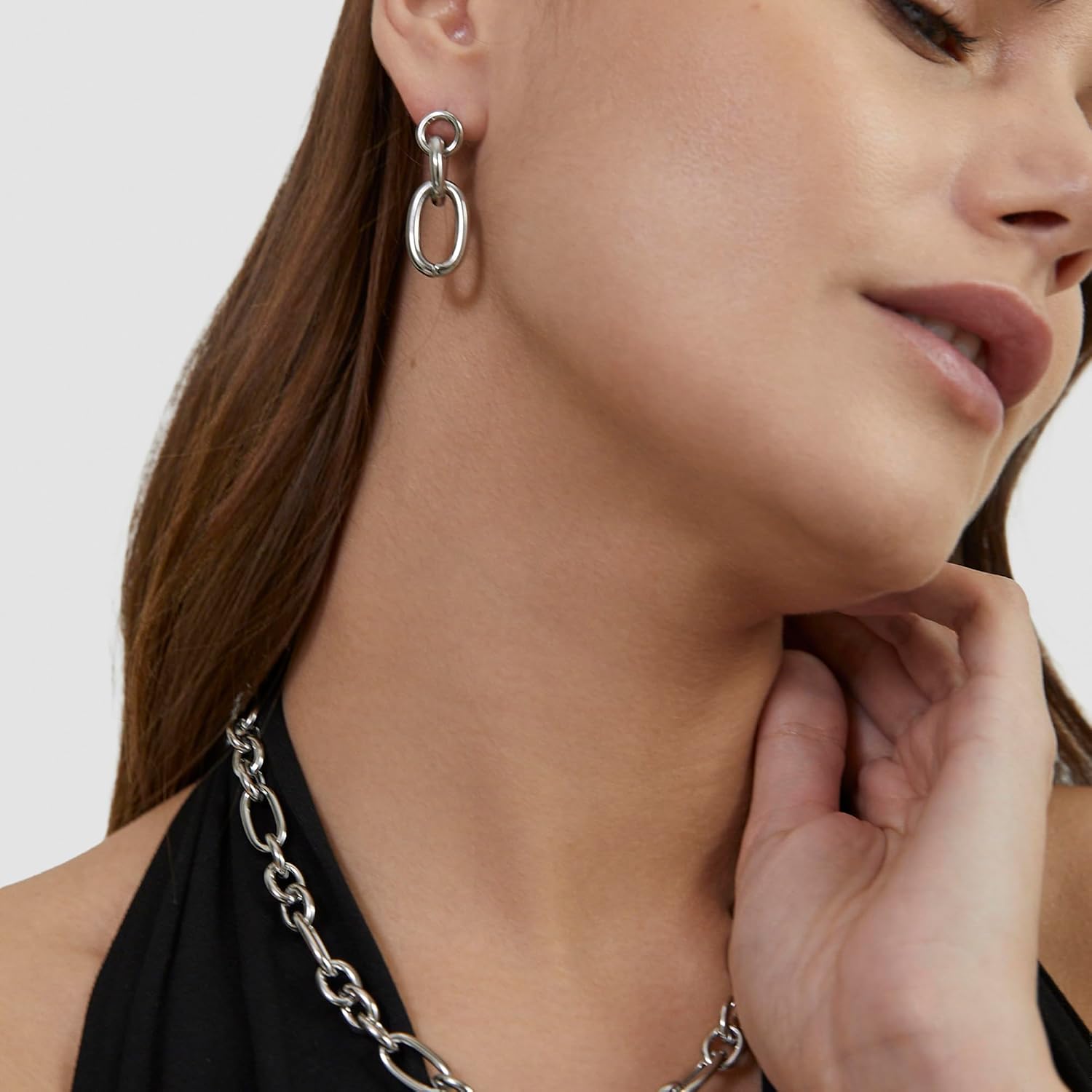 Detalle 1 de Tamaris Edelstahl-Chunky Ohrringe für Damen, 3,3 cm – wasserfest, eleganter Look