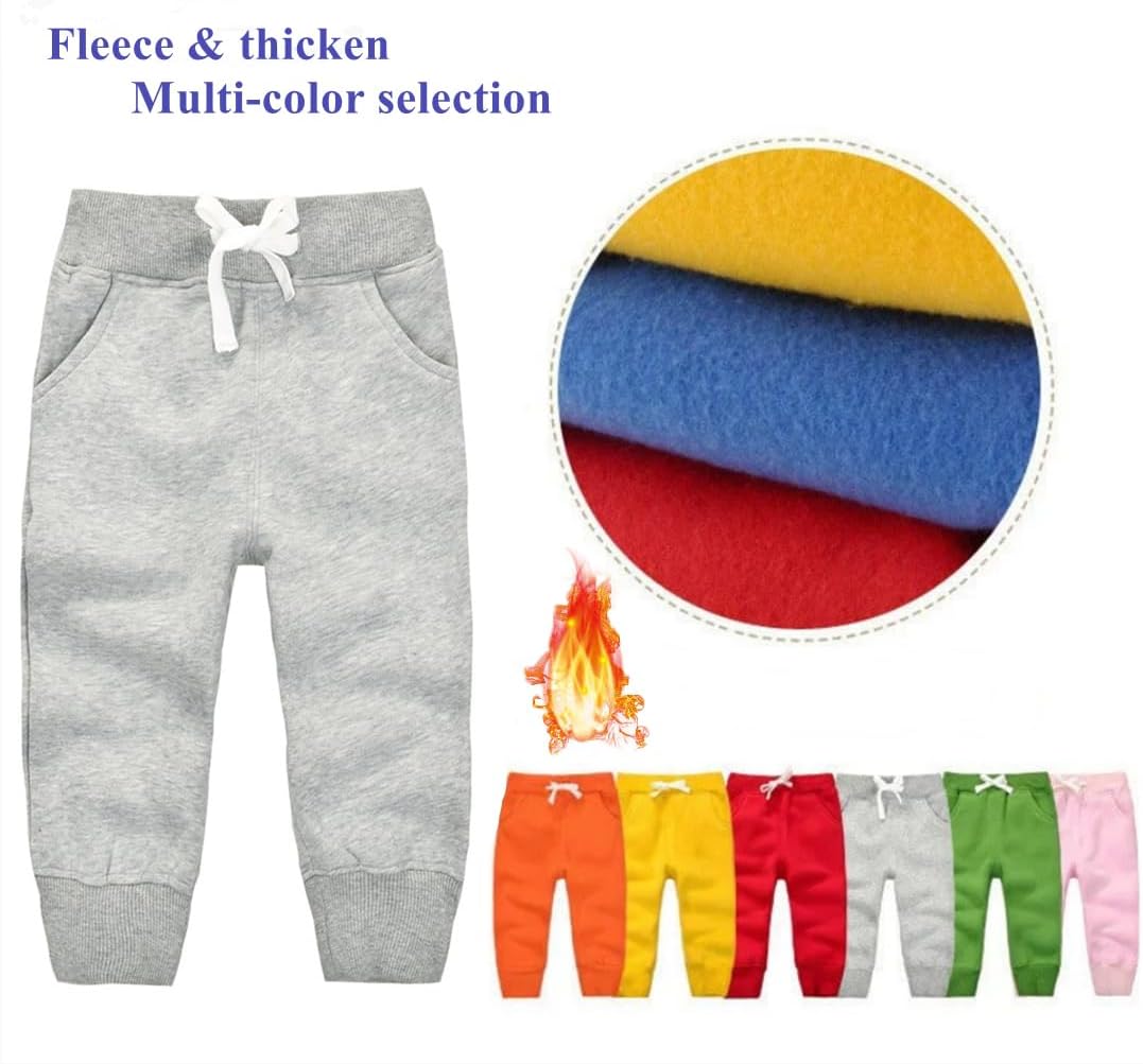 Detalle 2 de CuteOn unisex kids elastic waist cotton warm trousers (1–5 years)