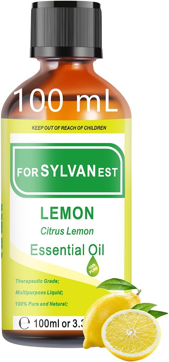 Olio essenziale di limone da 100 ml per aromaterapia, diffusore, pulizia e purificazione aria