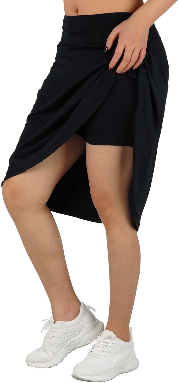 Detalle de ANIVIVO Women's Skorts 24" Knee Length: Modest, High-W waist with Deep Side Pockets