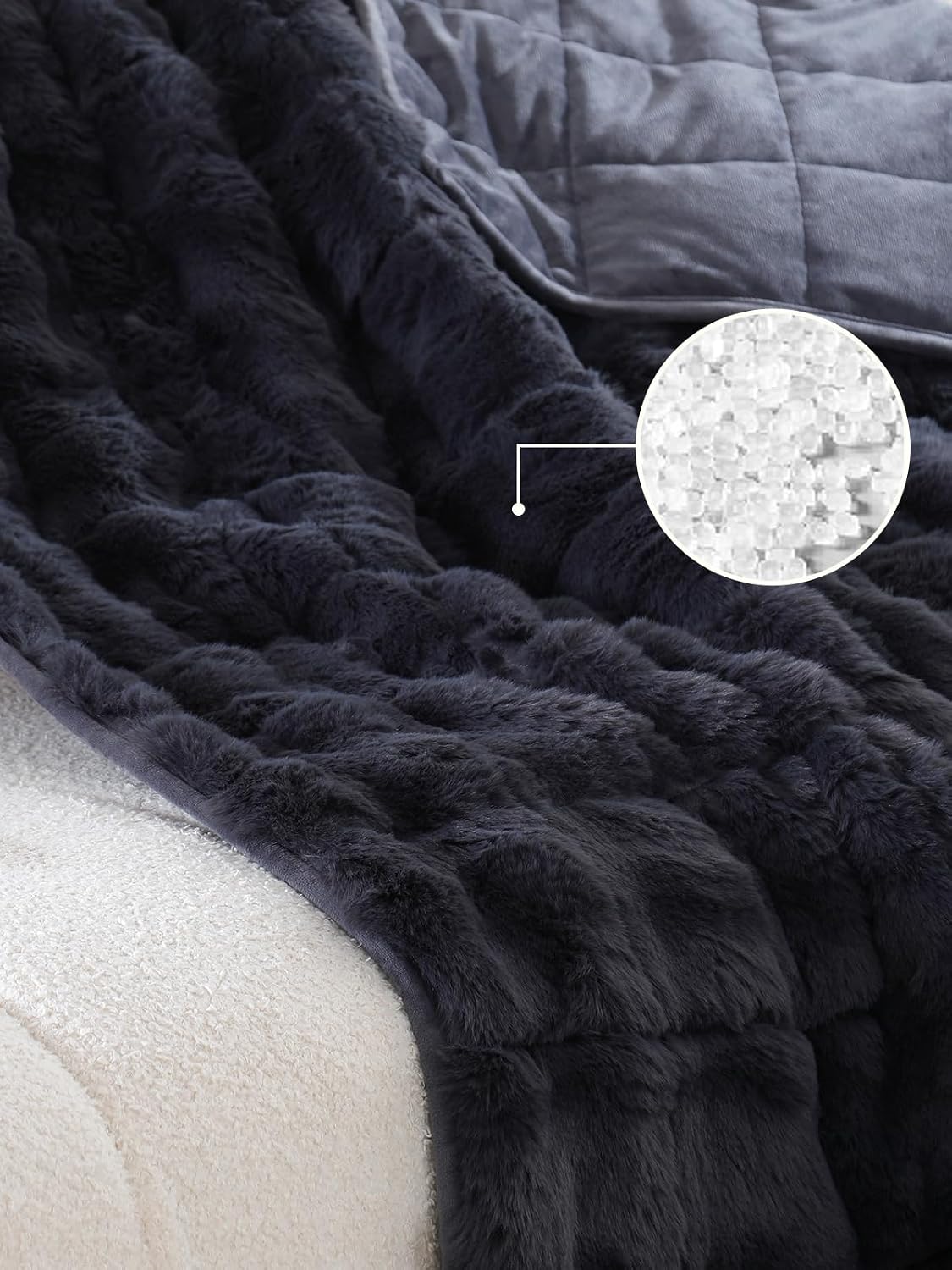 Detalle 2 de Satwip SFF-WB Weighted Blanket, 15 lb, 60 x 80 inches, Space Gray
