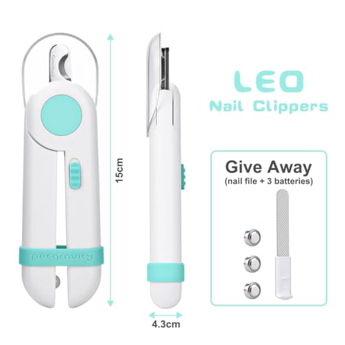 Detalle 2 de Adiwo Cortauñas Perro con luz LED