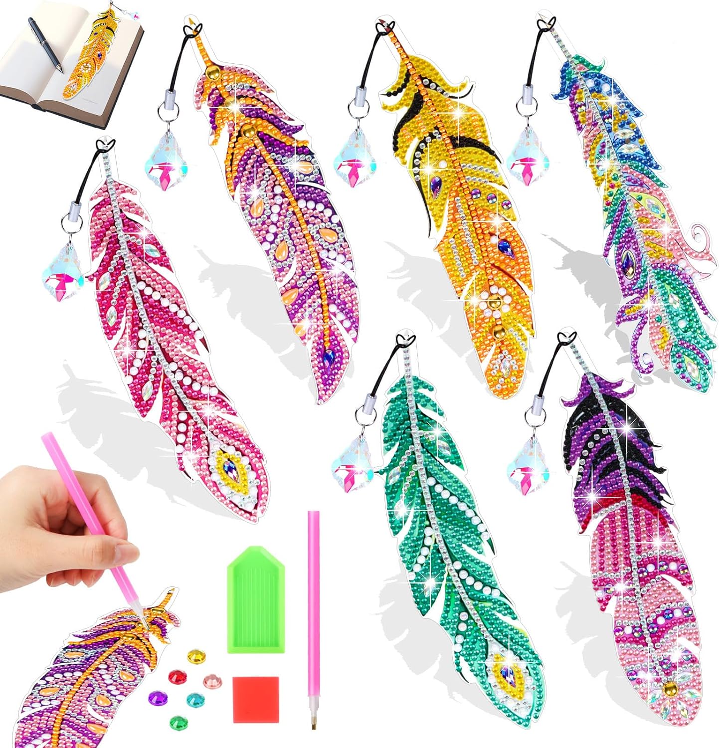 Thumbnail 6 de Jovicos Diamant Painting Kinder Windspiel-Set für Mädchen (6–11 Jahre) mit 3 Motiven