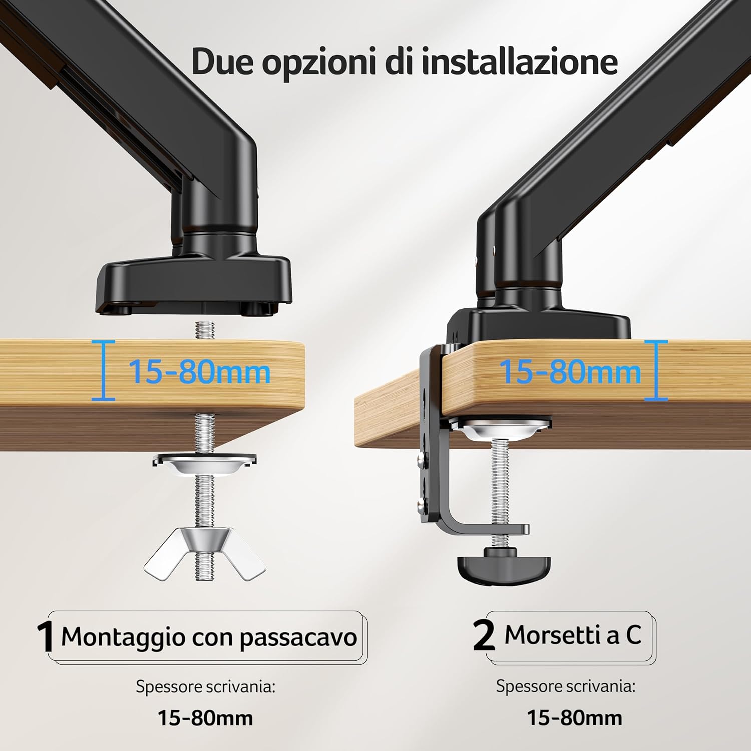 Thumbnail 3 de Acer Braccio Monitor Doppio con Supporto 17-32" a Molla a Gas, altezza regolabile e VESA 75/100