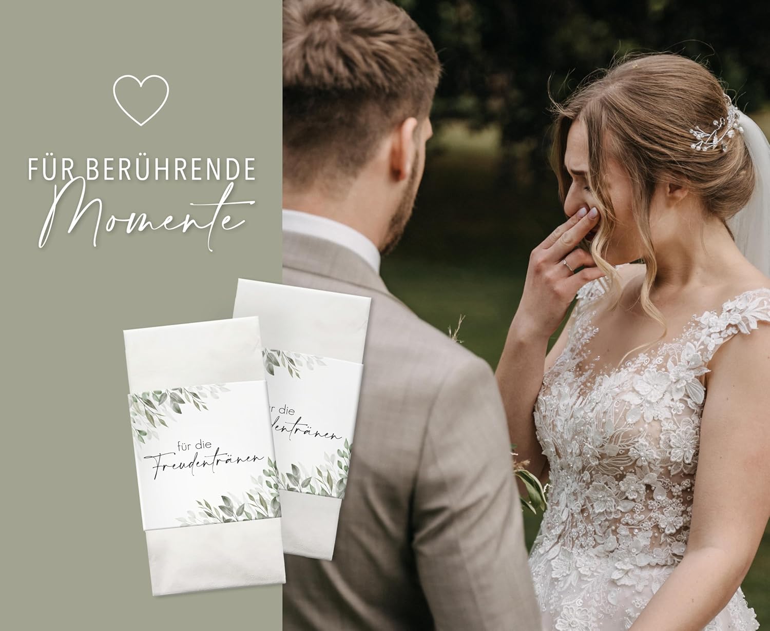 Thumbnail 2 de AirDesign Air & Love Freudentränen-Taschentücher mit Klebepunkten – 50 Stück, Blumendesign