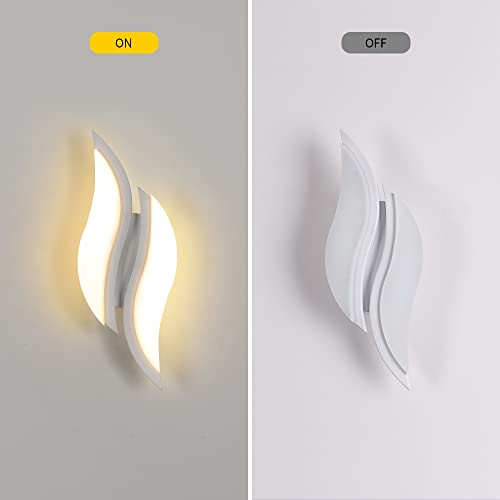 Detalle de Goeco Aplique Pared Interior LED 12W 3000K – Lámpara de Pared Moderna para Pasillo, Dormitorio y Sala