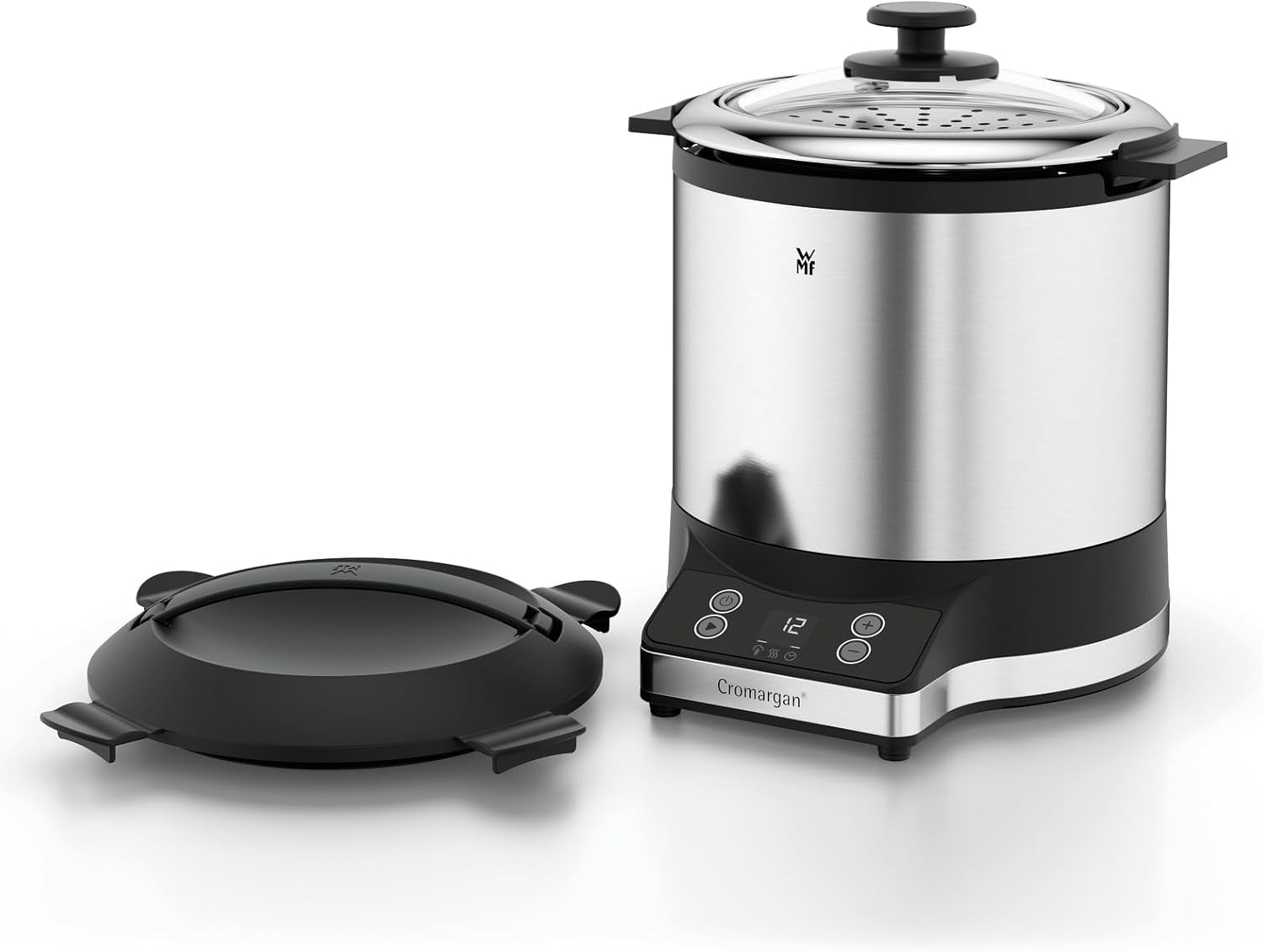 Detalle 2 de WMF Küchenminis Reiskocher 220 W mit Lunch-to-go-Box, Cromargan matt – Mini-Dampfgarer für bis zu 1 l