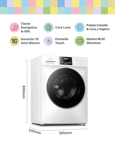 Thumbnail 1 de COMFEE' Lavatrice 9 kg A-10% con Motore Inverter Silenzioso – igiene e risparmio energetico