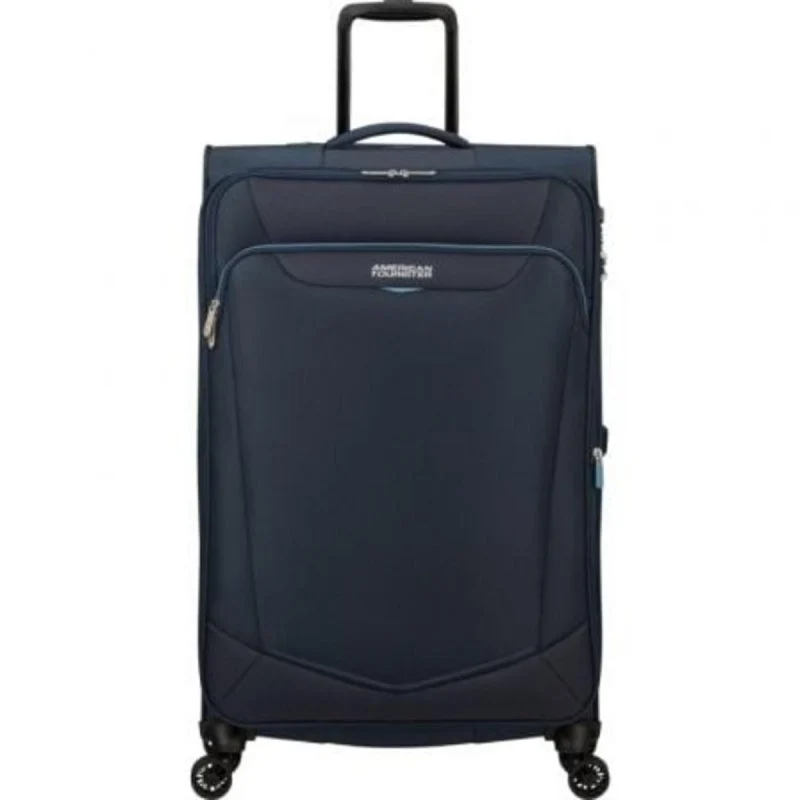 Detalle de Maleta American Tourister SummerRide 80 cm Azul Marino 111 L TSA Expandible 4 Ruedas