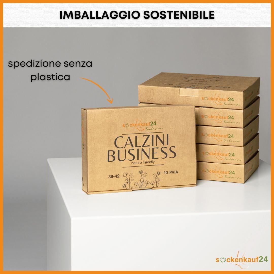 Thumbnail 6 de sockenkauf24 10 paia di calze lunghe da uomo e donna business in cotone traspiranti