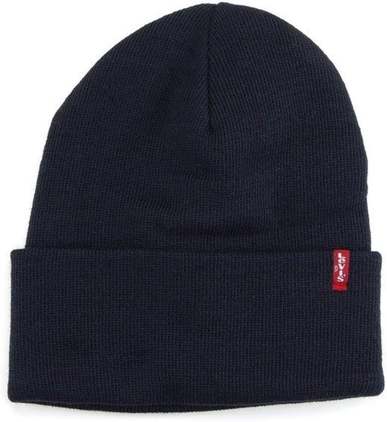 Levi's Slouchy Red Tab Beanie gorro de punto azul 📿