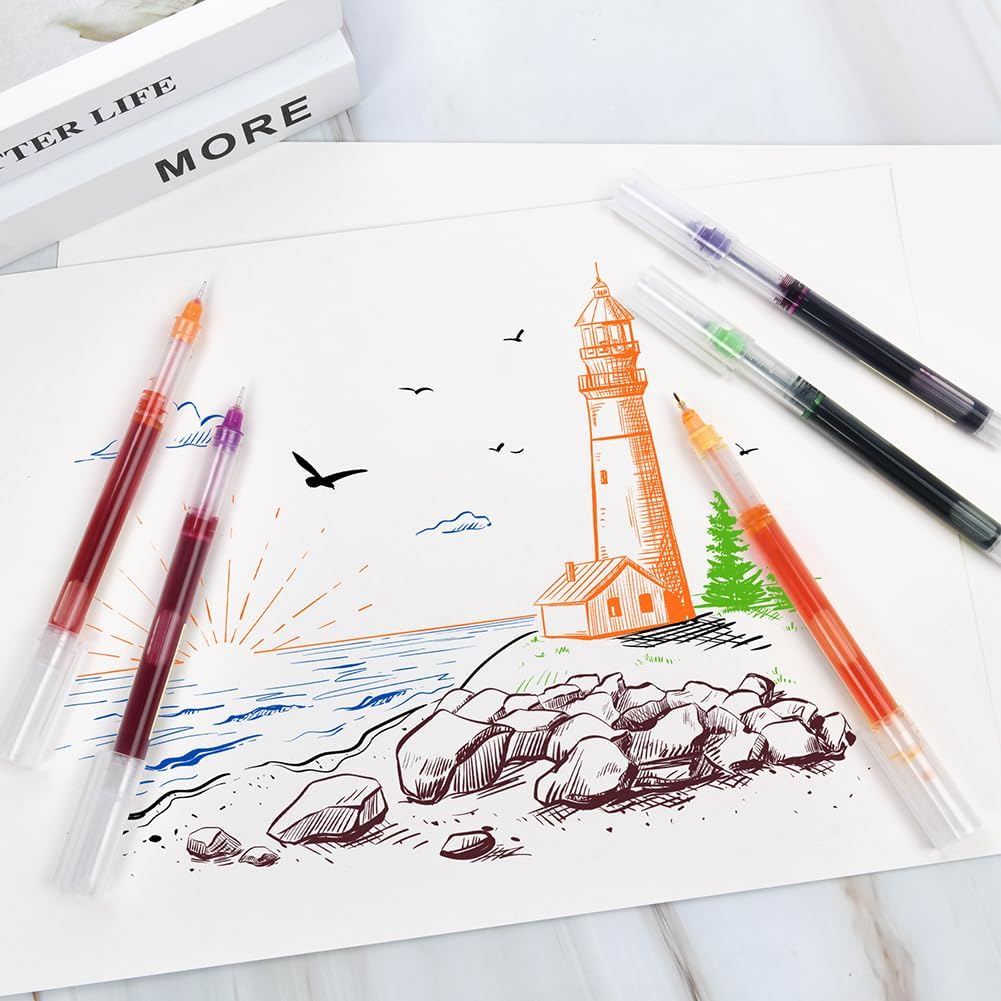 Thumbnail 5 de OFFCUP Penne Gel a inchiostro liquido 0,5 mm (12 pezzi) con punta fine e asciugatura rapida