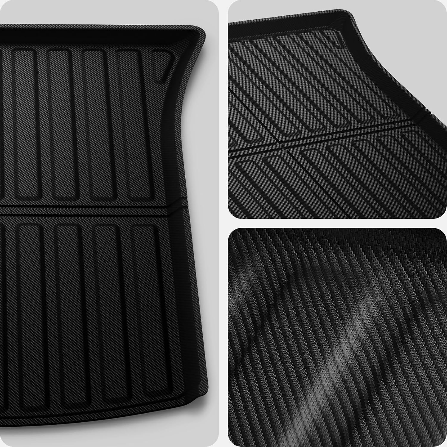Thumbnail 6 de Spigen Tesla Model Y (approx. 2024) Rear Trunk Mat / Cargo Liner in Carbon Edition