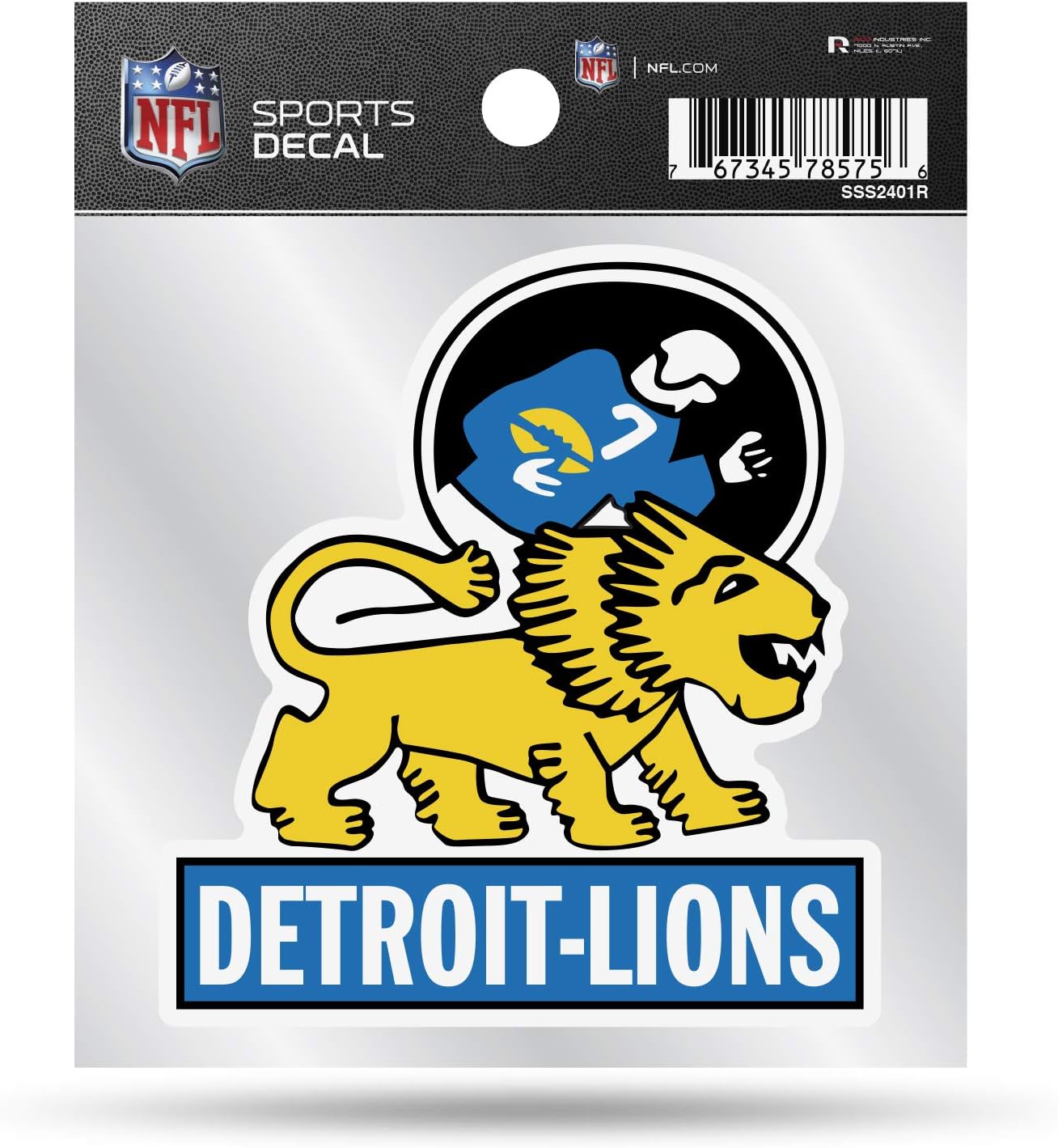 Detalle de Rico Industries NFL Retro 4x4 Decal (unisex) – easy peel-and-stick team logo decal