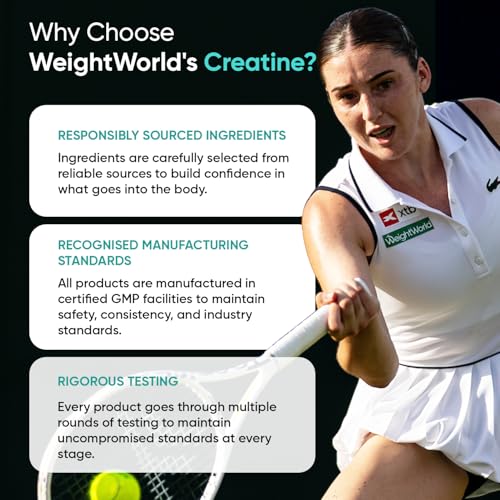 Thumbnail 8 de WeightWorld Creatine Monohydrate Powder 1kg – 330 Servings