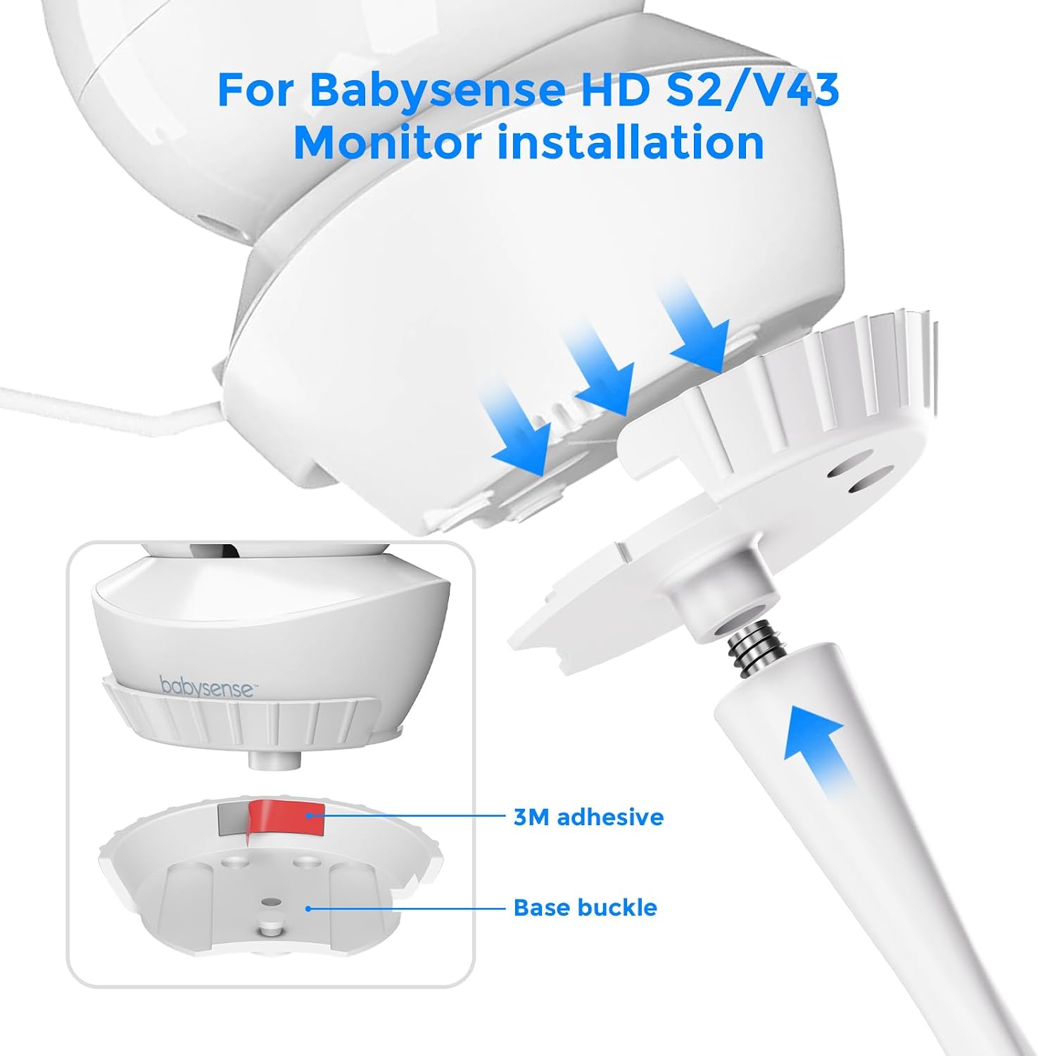 Thumbnail 1 de Tyeyober Babysense HD S2/V43 Monitor Mount — Flexible, No-Drill Clip Bracket
