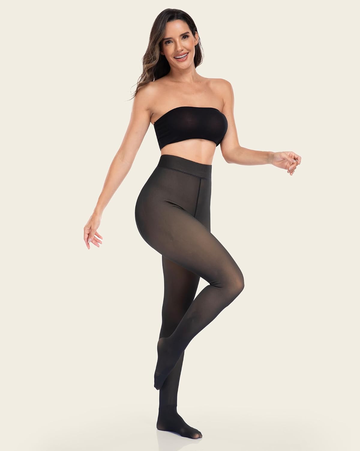 Detalle de LZYVOO Fleece-Lined Thermal Tights