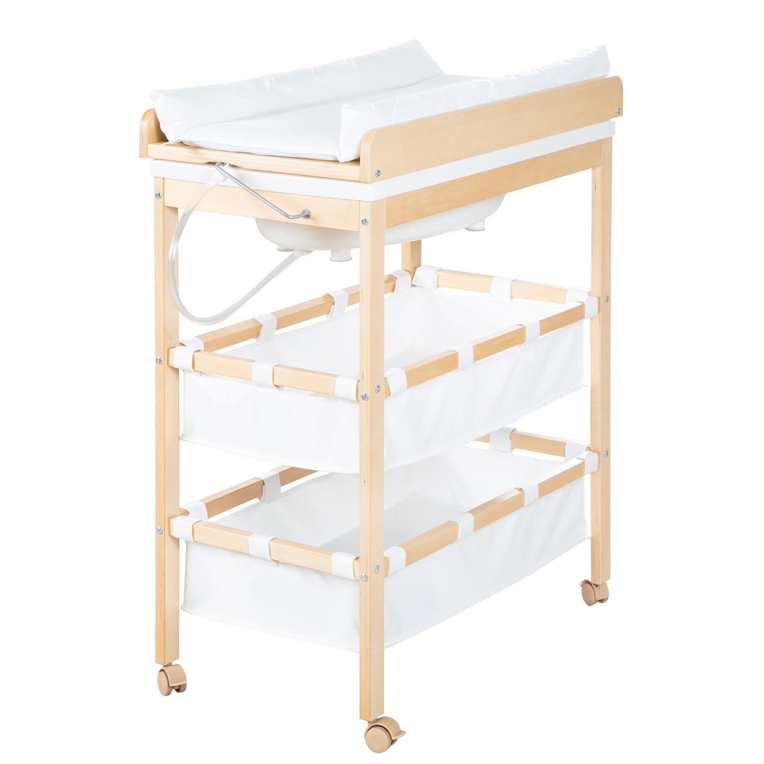Detalle 2 de roba Bade Wickel Kombi Baby Pool – Wickeltisch klappbar mit integrierter Badewanne