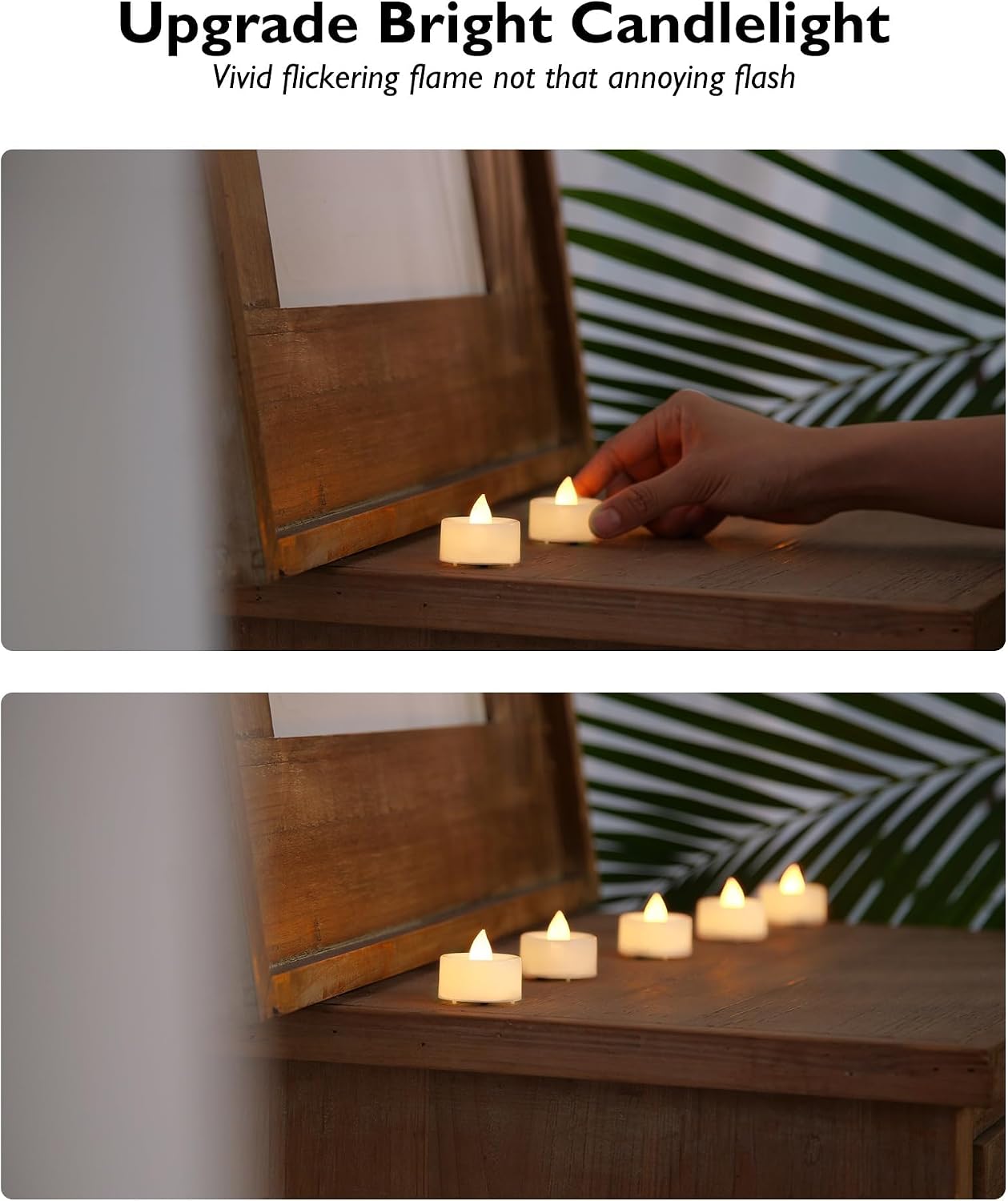 Thumbnail 2 de Beichi 24-Pack LED Tealights, Warm White Flicker, Flameless
