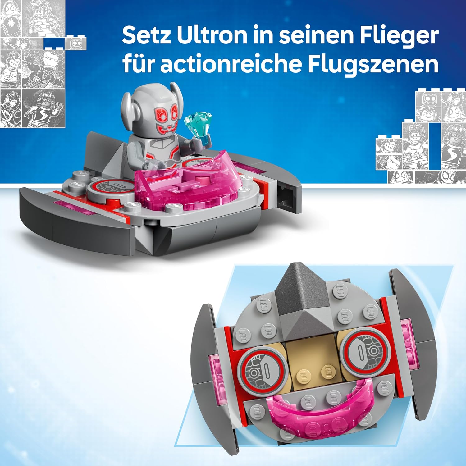 Thumbnail 6 de LEGO ǀ Marvel Iron Man und Seine Fantastischen Freunde Ultron vs. Iron Man (11209) – Mech-Action und Flugfigur für Kinder ab 4 Jahren