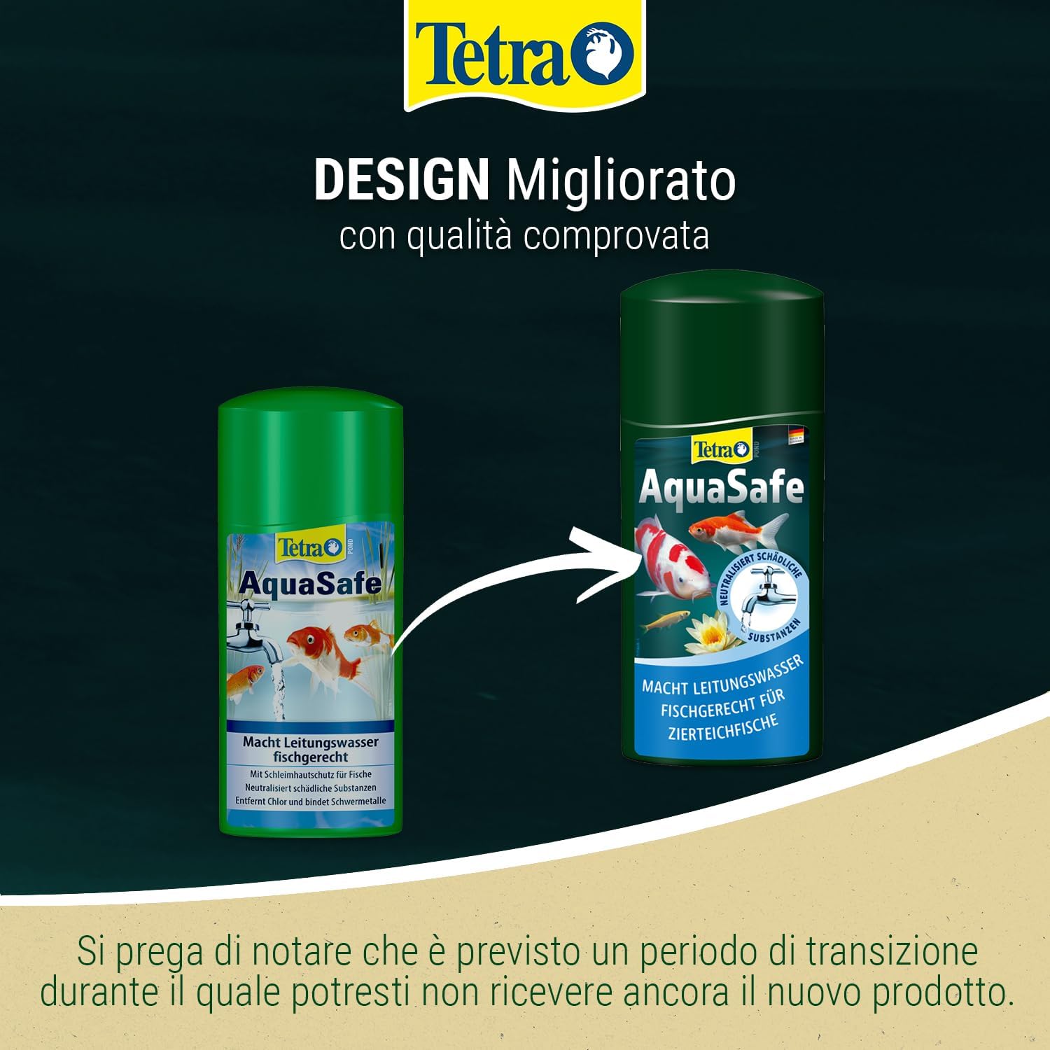 Detalle de Tetra Pond AquaSafe: acqua sicura per pesci e piante del laghetto da giardino, 250 ml