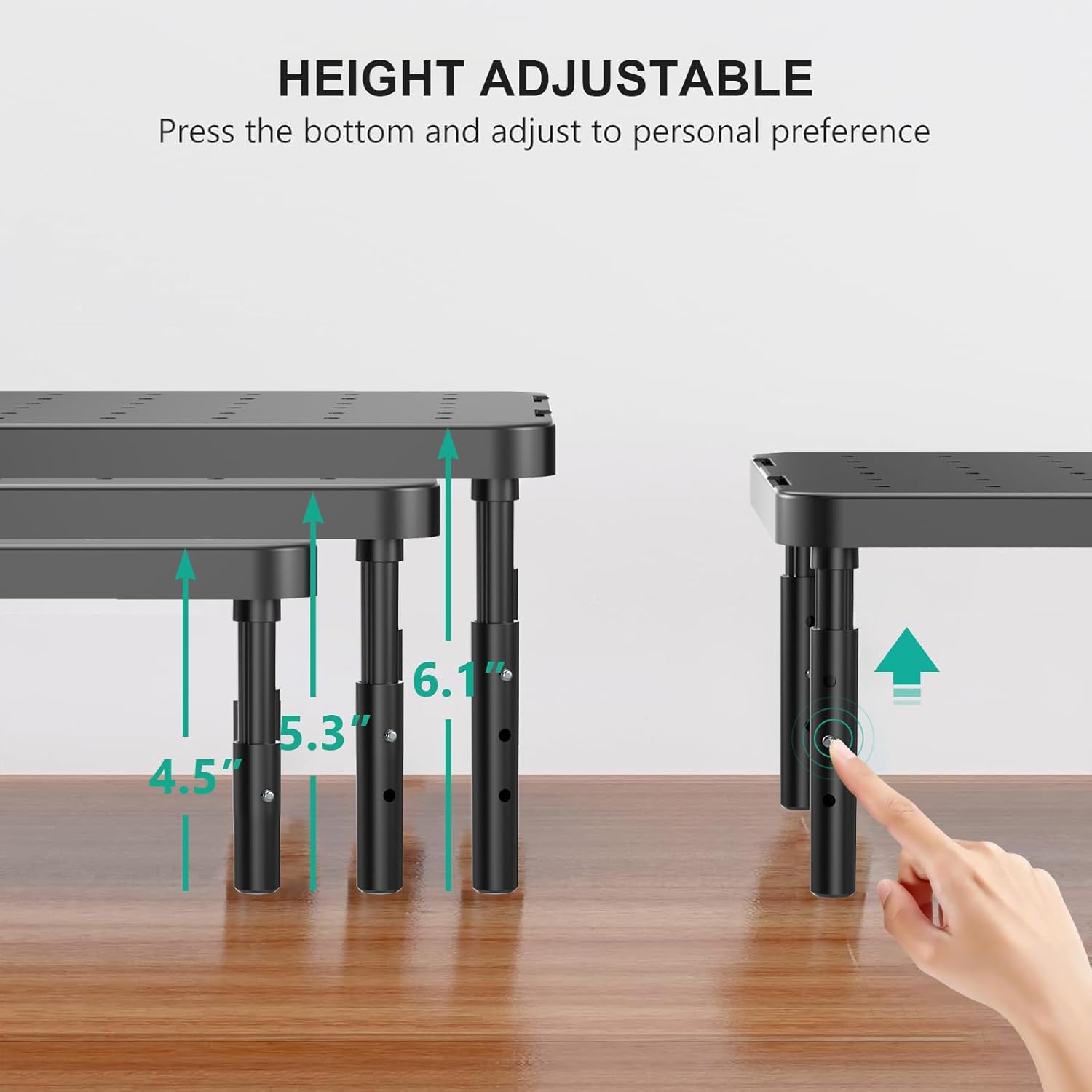 Detalle de WALI PTT001-B Monitor Stand with Ventilation