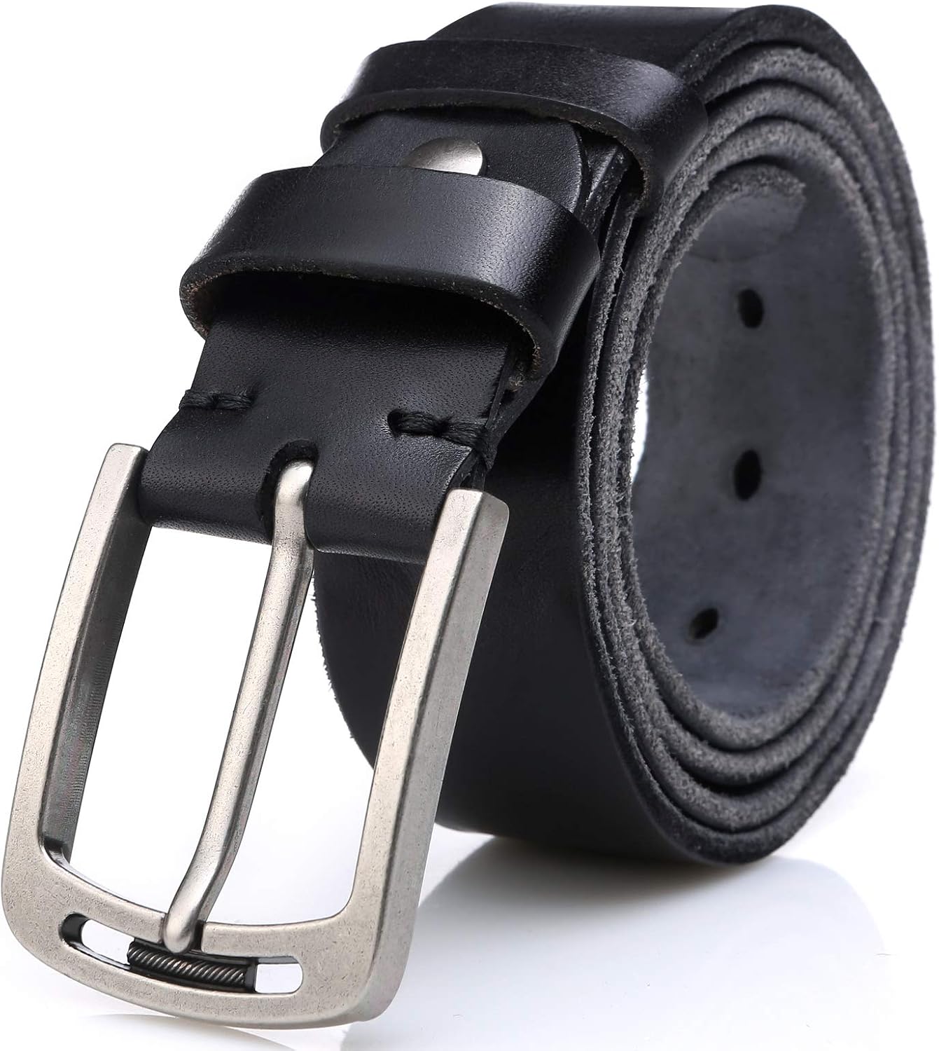 Thumbnail 6 de Hzhy Men's Leather Belt with 100% Full Grain Leather and Anti-Scratch Pin Buckle