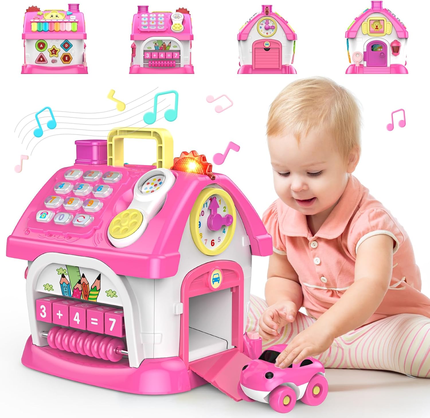 Detalle de Montessori 6-in-1 Activity House for 1–2 Year Old Girls 📼