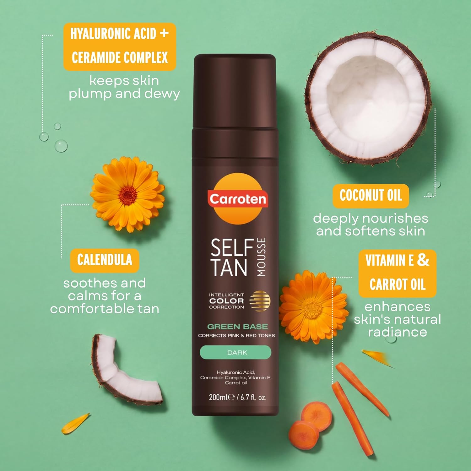 Thumbnail 5 de Carroten Dark Self Tan Mousse, Green Base for Cool Undertones, 6.7 oz