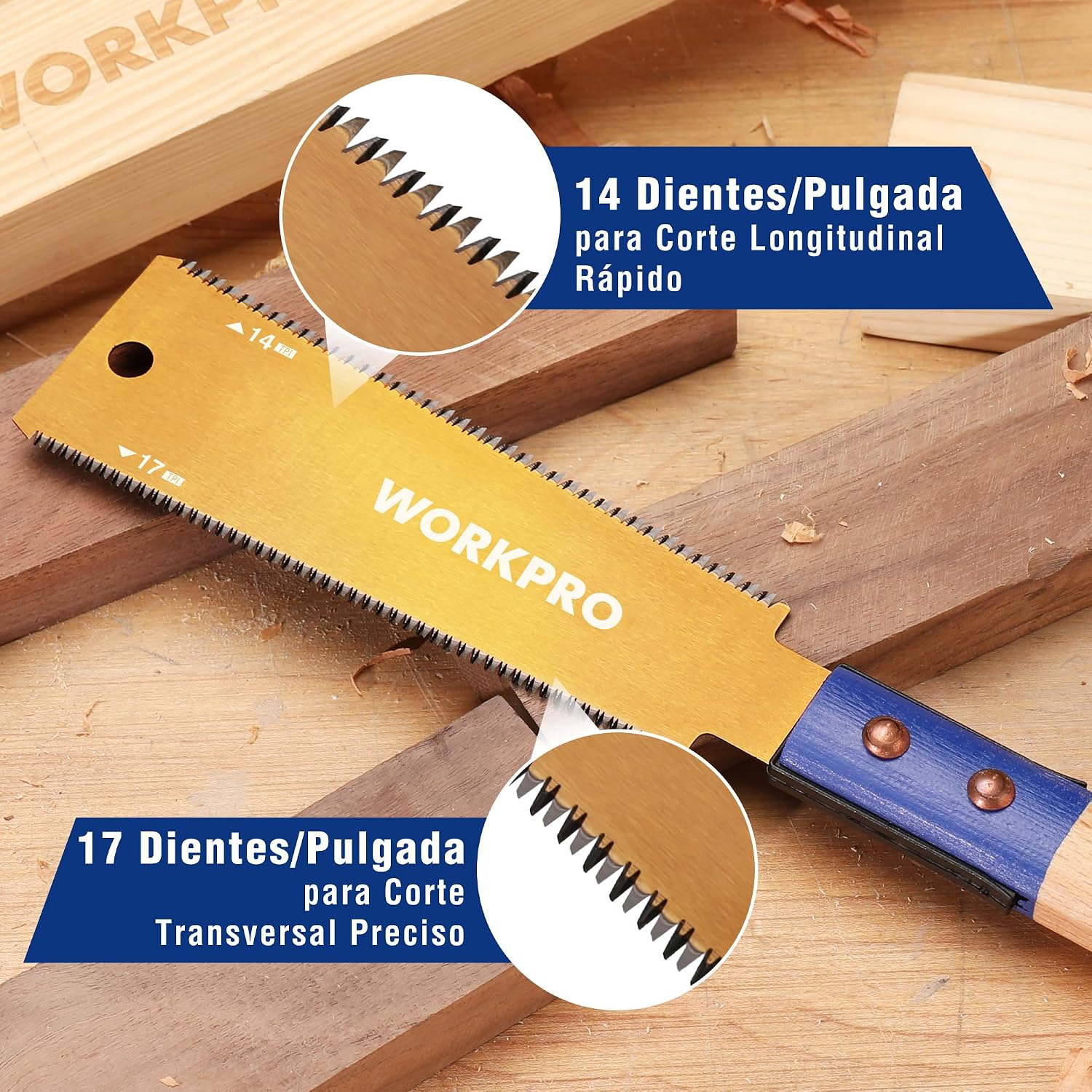 Detalle 2 de WORKPRO Sierra japonesa 150 mm SK5 0,6 mm