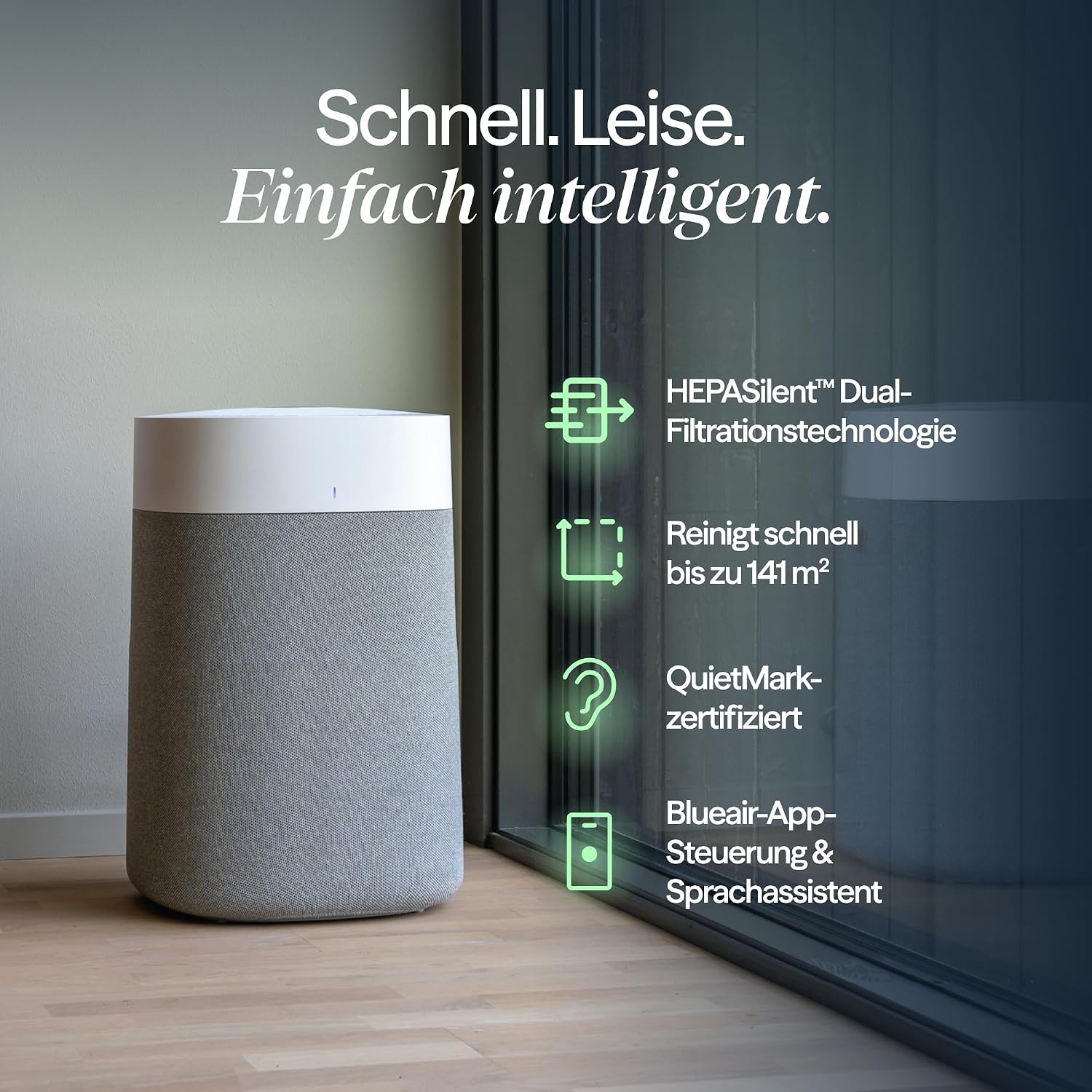 Thumbnail 1 de BLUEAIR Blue Pure 211i Max Luftreiniger – Große Räume bis 141 m², HEPASilent, Smart App