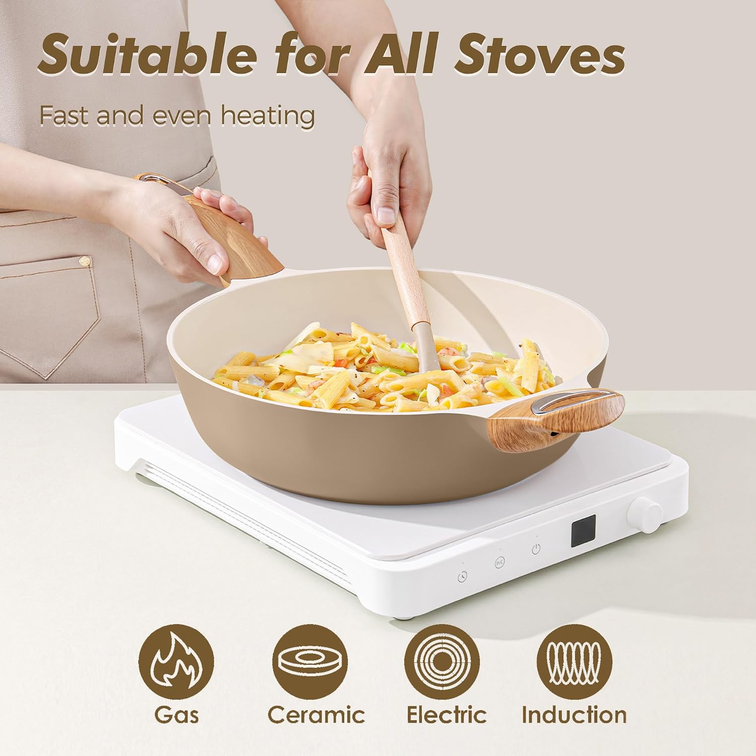 Thumbnail 4 de SENSARTE 20-Piece Ceramic Cookware Set