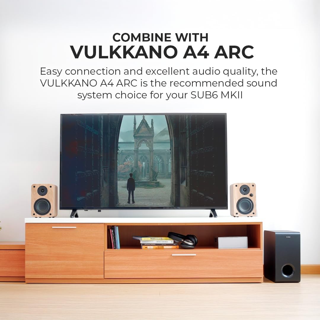 Thumbnail 6 de VULKKANO SUB6 MKII — caisson de basses actif compact 6 pouces pour cinéma maison, musique et jeux