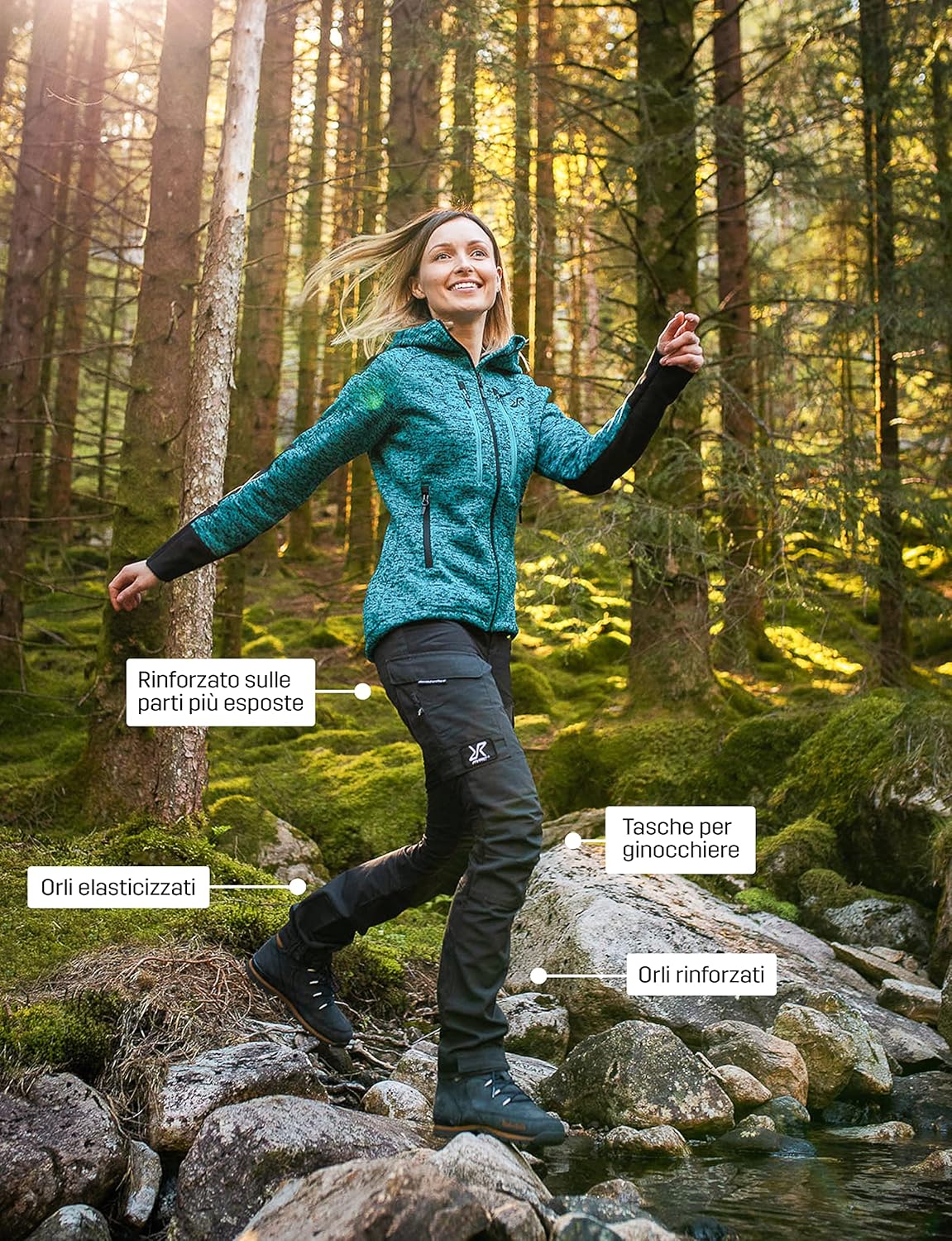 Thumbnail 5 de RevolutionRace RVRC GP Pants da donna: pantaloni da trekking resistenti con 7 tasche