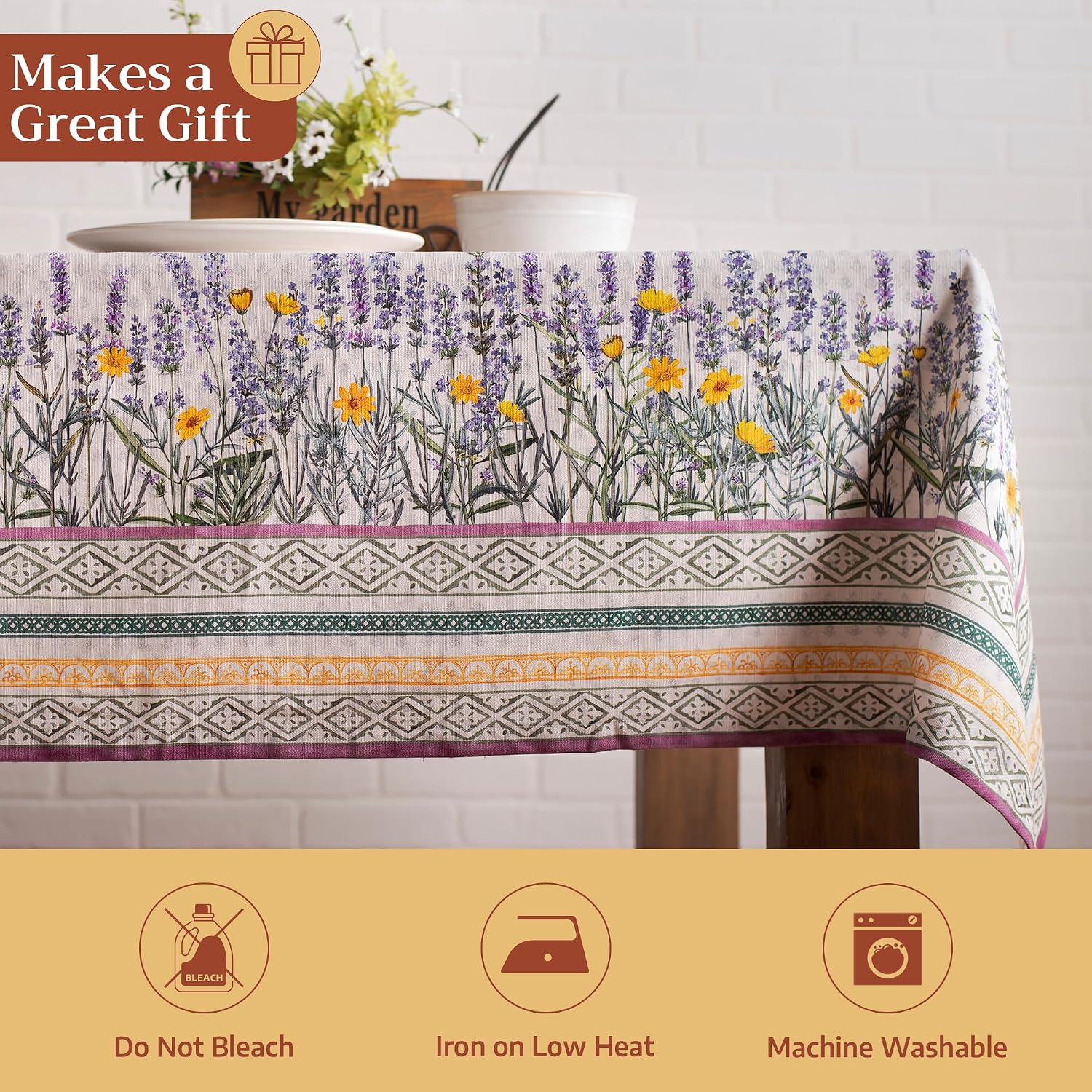 Thumbnail 4 de Maison d' Hermine 60x90 Rectangle Cotton Table Cloth in Lavender