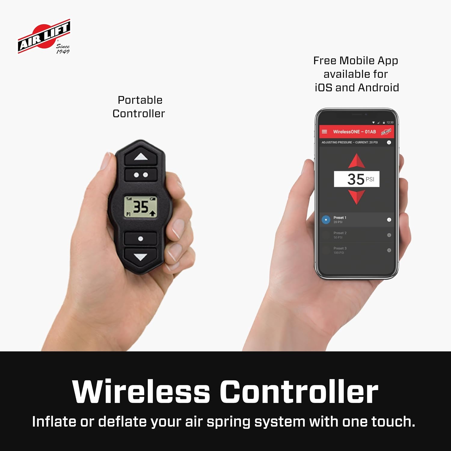 Detalle de Air Lift WirelessOne 2nd Gen + EZ Mount Onboard Air Compressor (25980EZ)