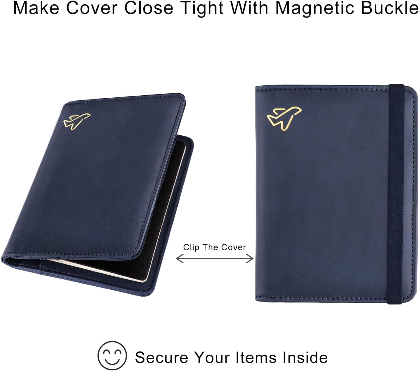 Thumbnail 4 de PU leather RFID passport holder 2 passports
