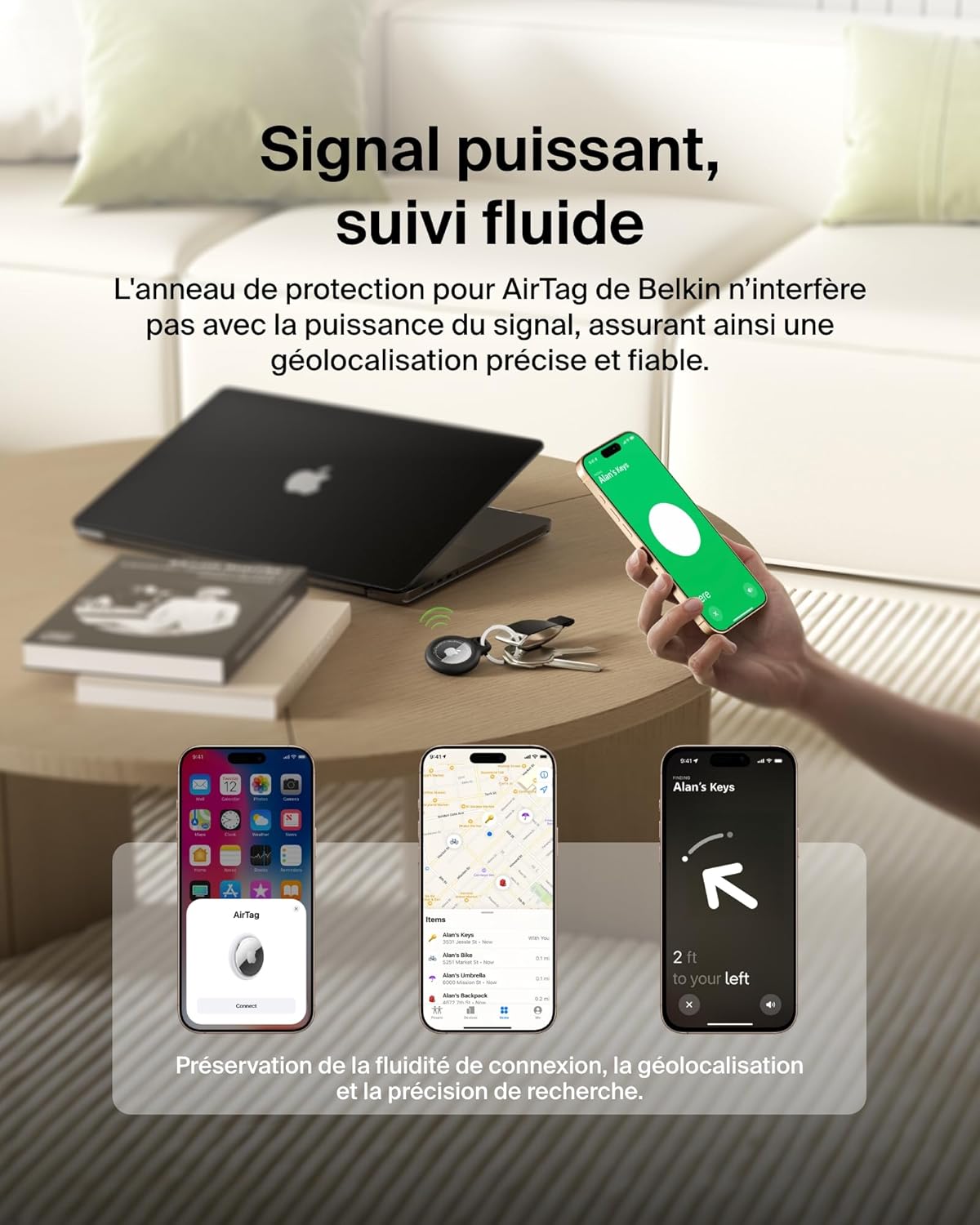 Thumbnail 5 de Belkin Anneau de protection AirTag noir