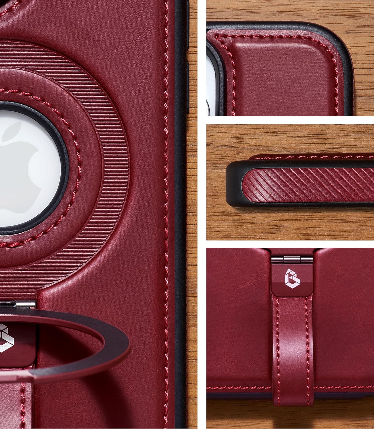 Detalle 2 de BUTAIGA Leather Case for iPhone 15 Plus/14 Plus with Stand