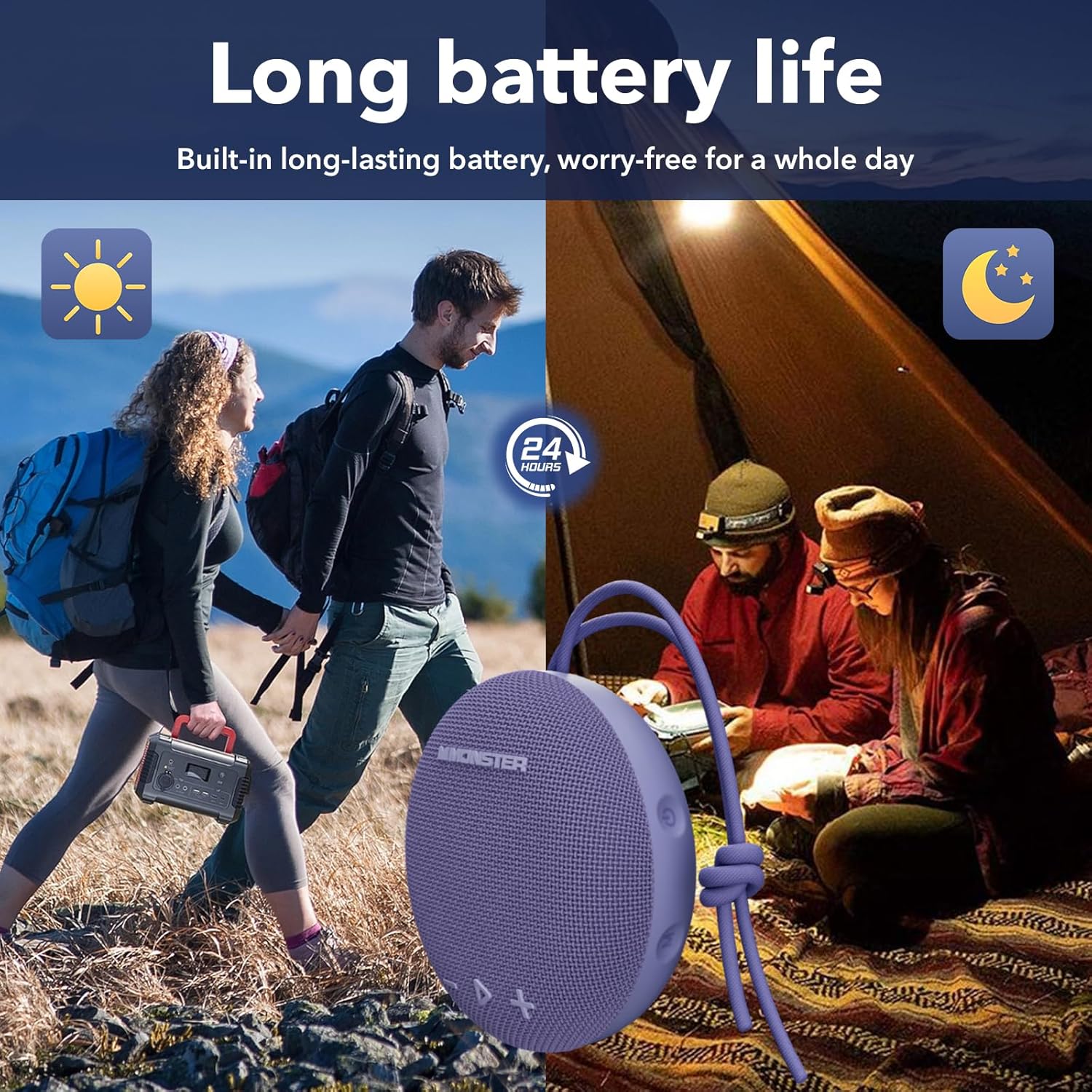 Thumbnail 4 de Monster Bluetooth Speaker (IPX8 Shower Speaker) with Bluetooth 5.4 and long playtime