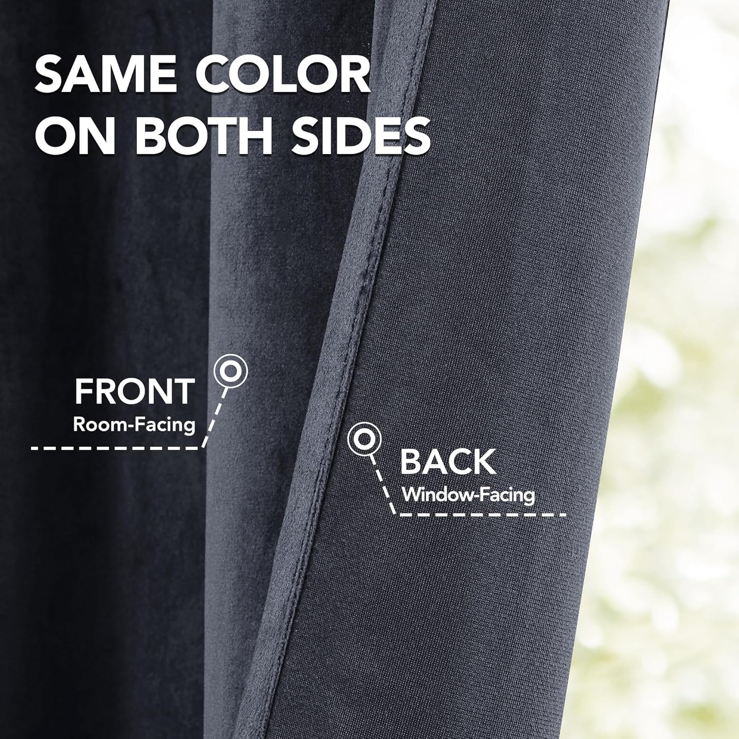 Thumbnail 6 de Deconovo Rideaux velours occultants 140×175 cm – gris (2) 📉