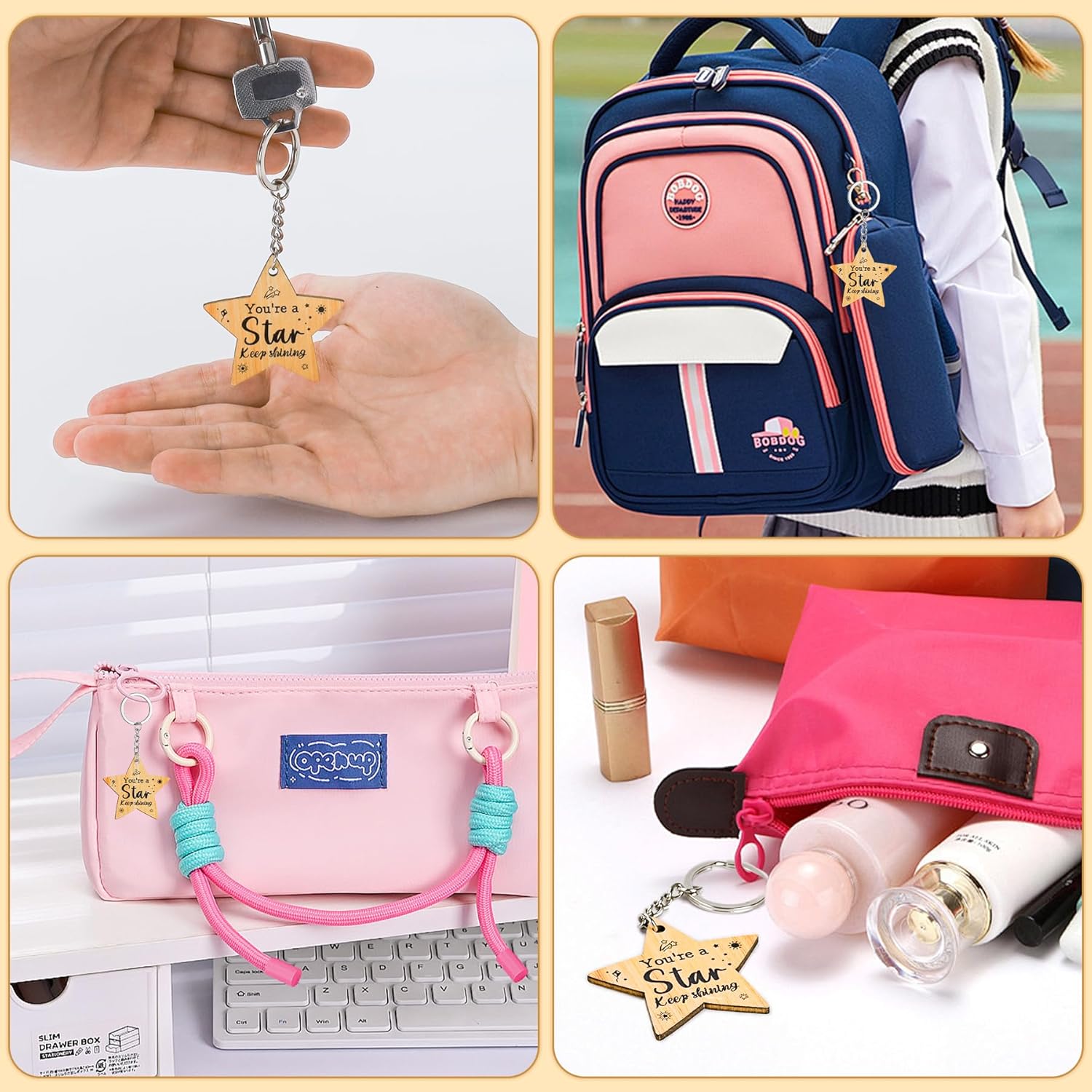 Thumbnail 6 de CSYY 24‑Piece Star Keyring Set: School Leaver Gifts for Pupils (Class of 2026)